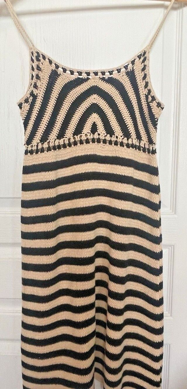 Miou Muse Black and Cream Knit Dress Size XS - Picture 3 of 11